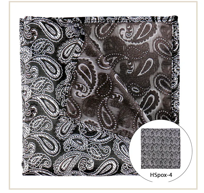 Pocket Square Man Multicolor Dot Paisley Wedding Handkerchief Jacquare Woven Hanky Men Classic Pocket Accessories Gifts Handker