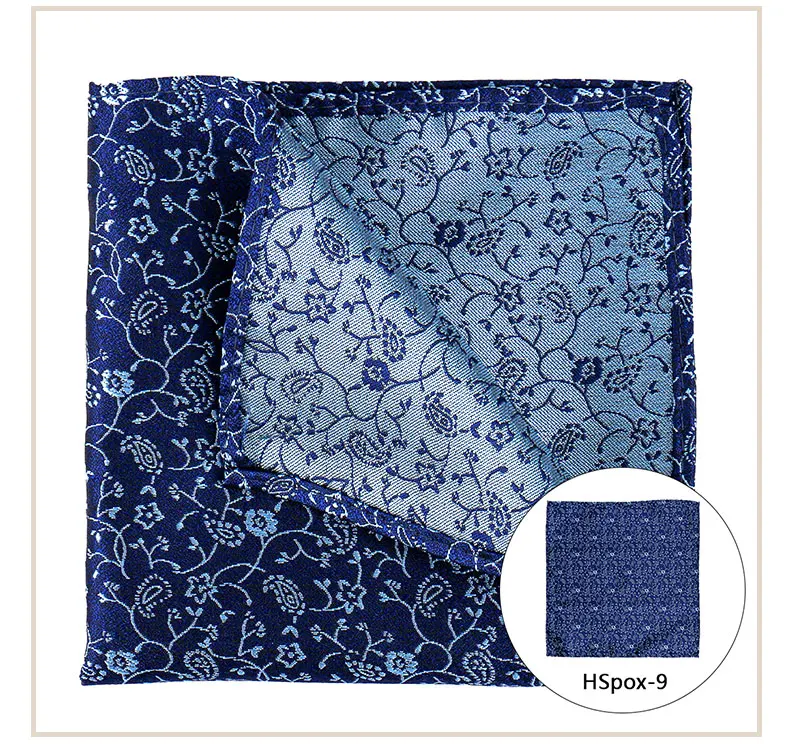 Pocket Square Man Multicolor Dot Paisley Wedding Handkerchief Jacquare Woven Hanky Men Classic Pocket Accessories Gifts Handker