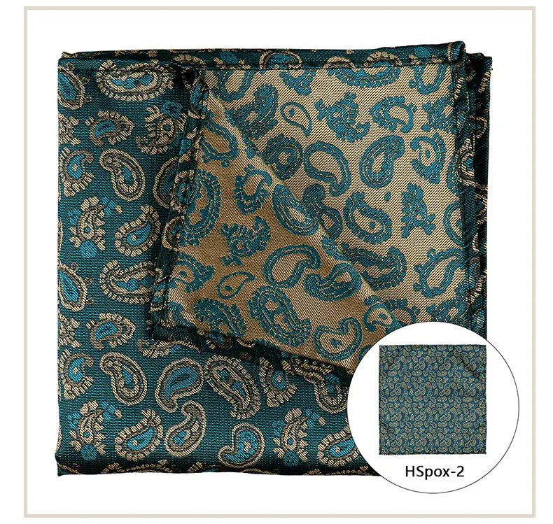 Pocket Square Man Multicolor Dot Paisley Wedding Handkerchief Jacquare Woven Hanky Men Classic Pocket Accessories Gifts Handker