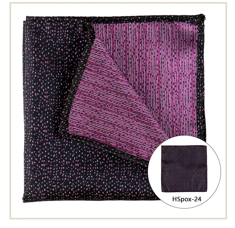 Pocket Square Man Multicolor Dot Paisley Wedding Handkerchief Jacquare Woven Hanky Men Classic Pocket Accessories Gifts Handker