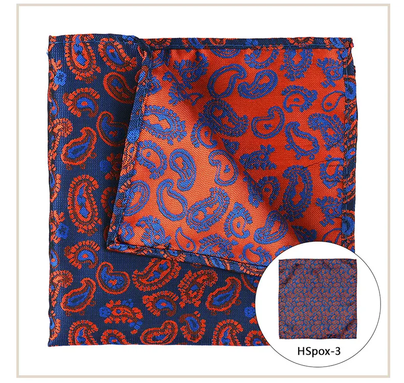 Pocket Square Man Multicolor Dot Paisley Wedding Handkerchief Jacquare Woven Hanky Men Classic Pocket Accessories Gifts Handker