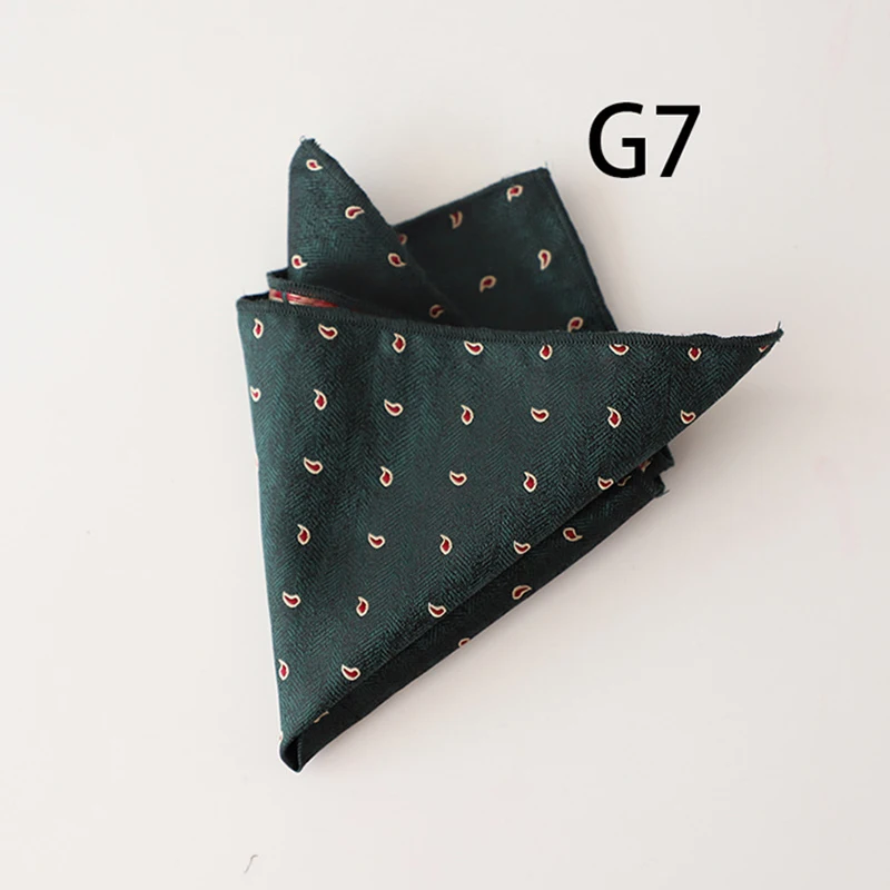 2025 Luxury Floral Silk Pocket Square Mens Business Formal Dress Suit Accessories Red Brown Striped Handkerchief Wedding Cravat