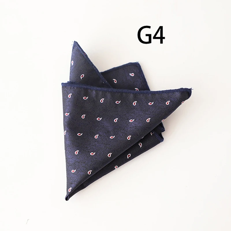 2025 Luxury Floral Silk Pocket Square Mens Business Formal Dress Suit Accessories Red Brown Striped Handkerchief Wedding Cravat