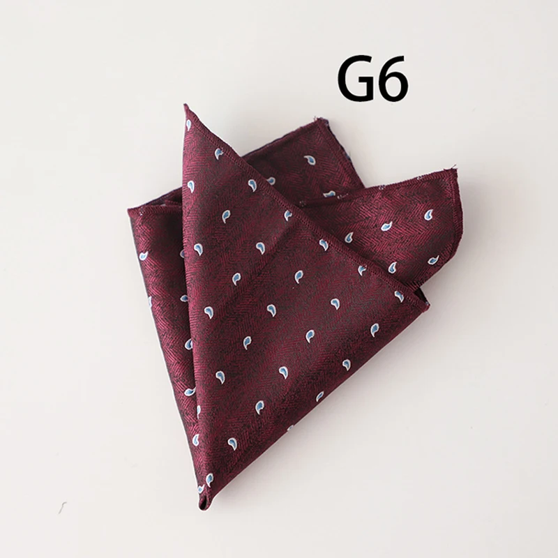 2025 Luxury Floral Silk Pocket Square Mens Business Formal Dress Suit Accessories Red Brown Striped Handkerchief Wedding Cravat