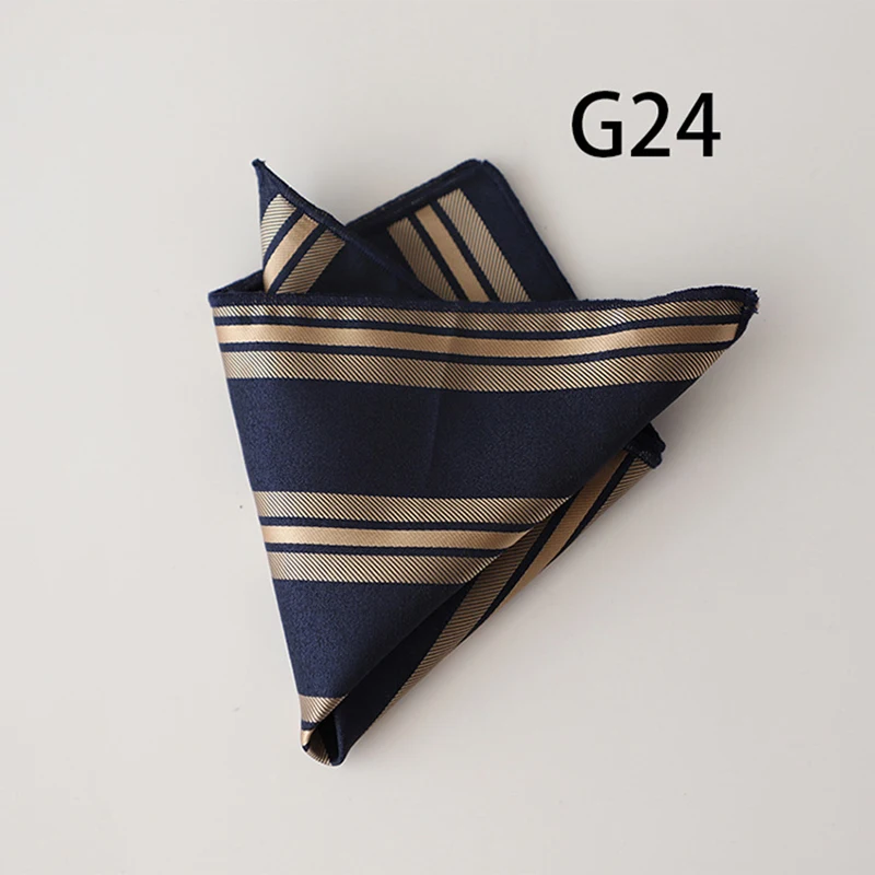2025 Luxury Floral Silk Pocket Square Mens Business Formal Dress Suit Accessories Red Brown Striped Handkerchief Wedding Cravat