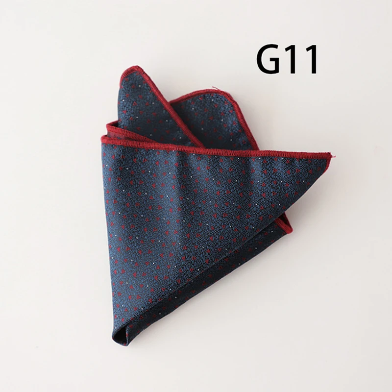 2025 Luxury Floral Silk Pocket Square Mens Business Formal Dress Suit Accessories Red Brown Striped Handkerchief Wedding Cravat