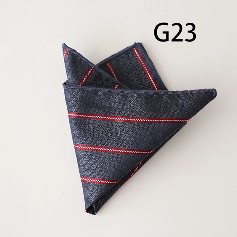2025 Luxury Floral Silk Pocket Square Mens Business Formal Dress Suit Accessories Red Brown Striped Handkerchief Wedding Cravat