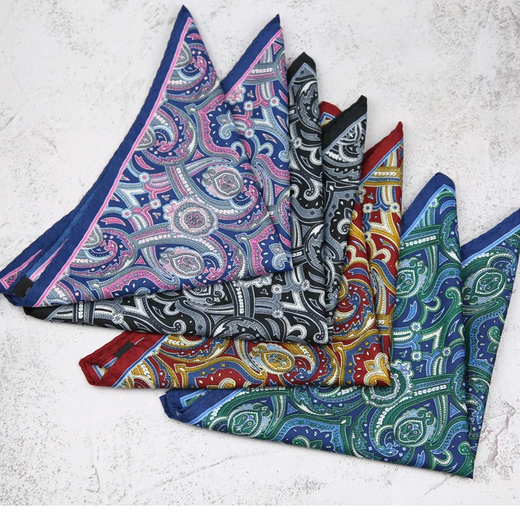 New Dot Red Print Pocket Square Floral Chest Towel Paisley Suits Wedding Gentlemen Hankies Men's Handkerchiefs Pocket Squares