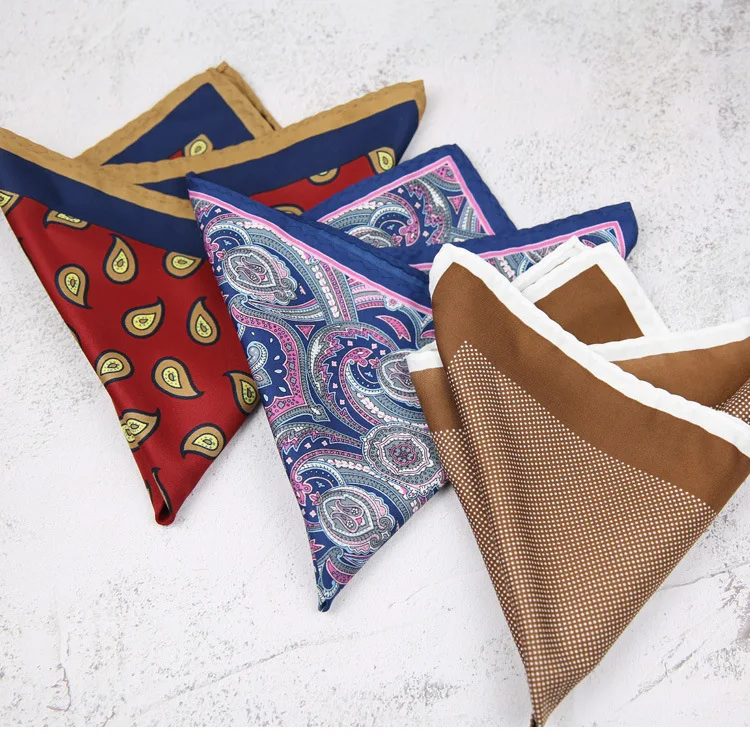 New Dot Red Print Pocket Square Floral Chest Towel Paisley Suits Wedding Gentlemen Hankies Men's Handkerchiefs Pocket Squares