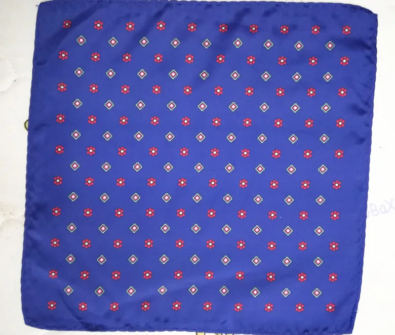 Women's Handkerchief for Paisley Artificial Silk Scarf Men's Pocket Towel Square Scarf Chest Towel for Wedding Flower Print