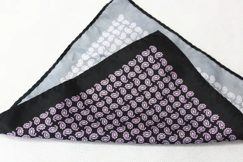 Women's Handkerchief for Paisley Artificial Silk Scarf Men's Pocket Towel Square Scarf Chest Towel for Wedding Flower Print