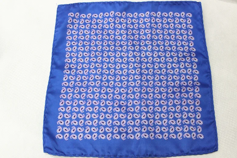 Women's Handkerchief for Paisley Artificial Silk Scarf Men's Pocket Towel Square Scarf Chest Towel for Wedding Flower Print