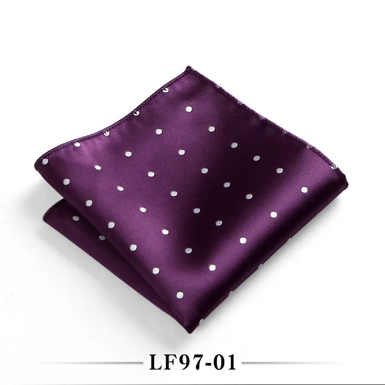 23cm Classic Polka Dot Men Pocket Square Formal Suit Handkerchief Groom Wedding Chest Scarf Black Red Blue Green Polyester Hanky