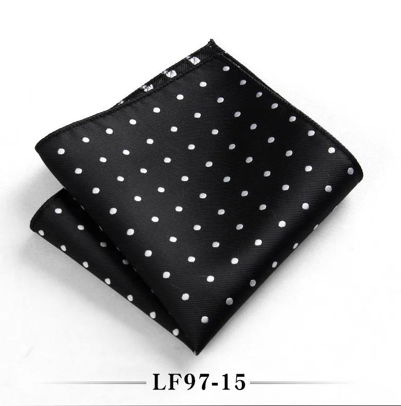 23cm Classic Polka Dot Men Pocket Square Formal Suit Handkerchief Groom Wedding Chest Scarf Black Red Blue Green Polyester Hanky
