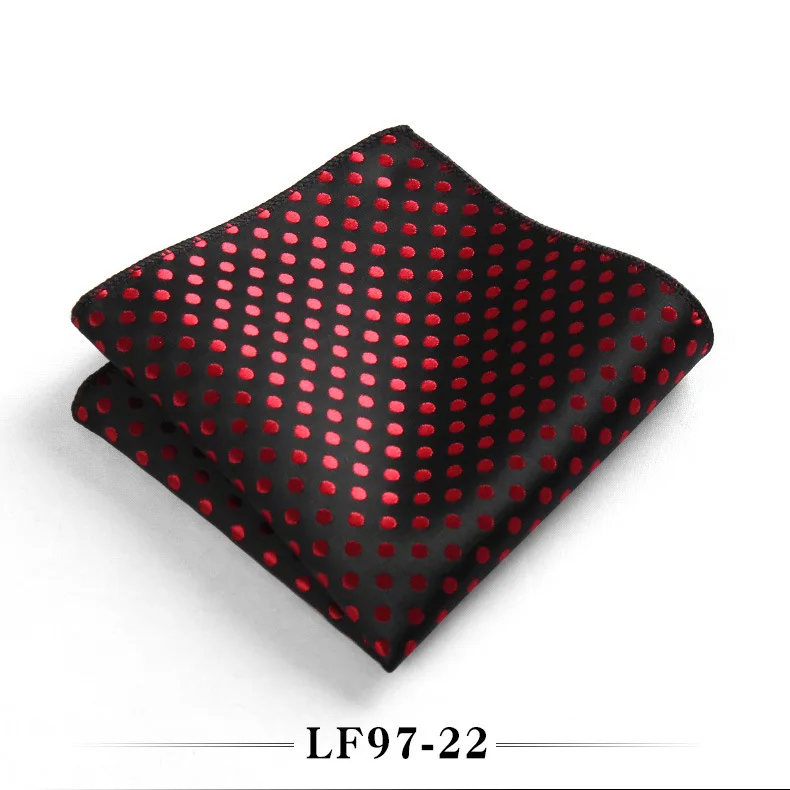 23cm Classic Polka Dot Men Pocket Square Formal Suit Handkerchief Groom Wedding Chest Scarf Black Red Blue Green Polyester Hanky