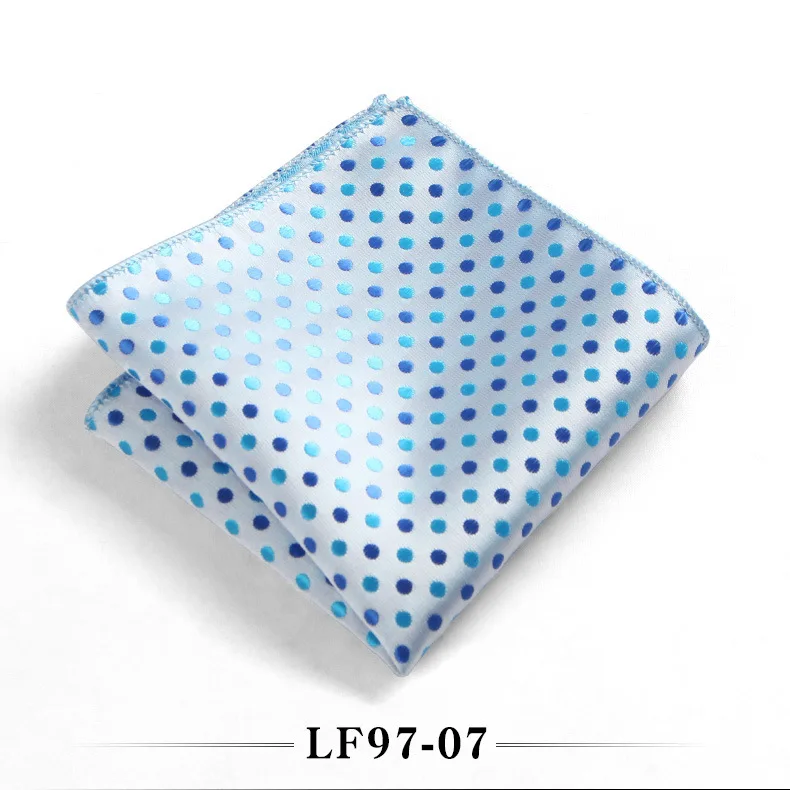 23cm Classic Polka Dot Men Pocket Square Formal Suit Handkerchief Groom Wedding Chest Scarf Black Red Blue Green Polyester Hanky