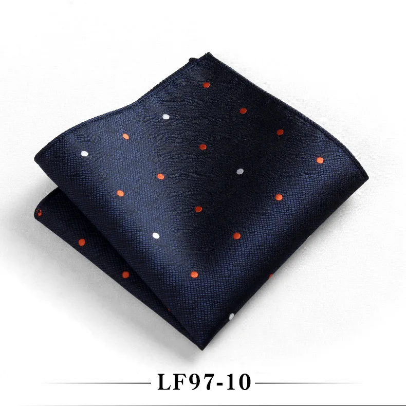 23cm Classic Polka Dot Men Pocket Square Formal Suit Handkerchief Groom Wedding Chest Scarf Black Red Blue Green Polyester Hanky