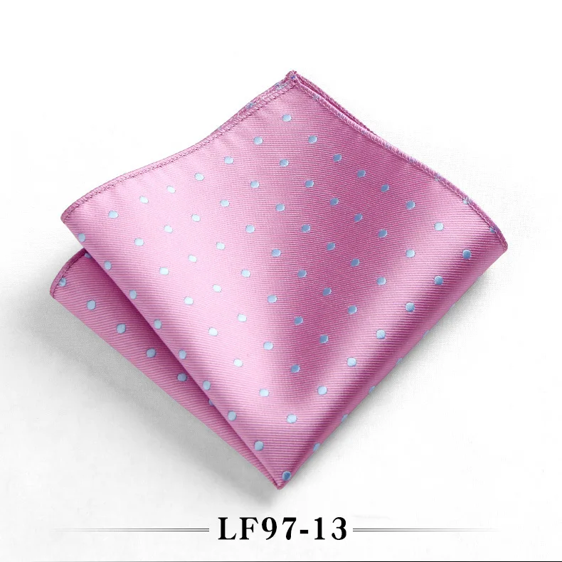 23cm Classic Polka Dot Men Pocket Square Formal Suit Handkerchief Groom Wedding Chest Scarf Black Red Blue Green Polyester Hanky