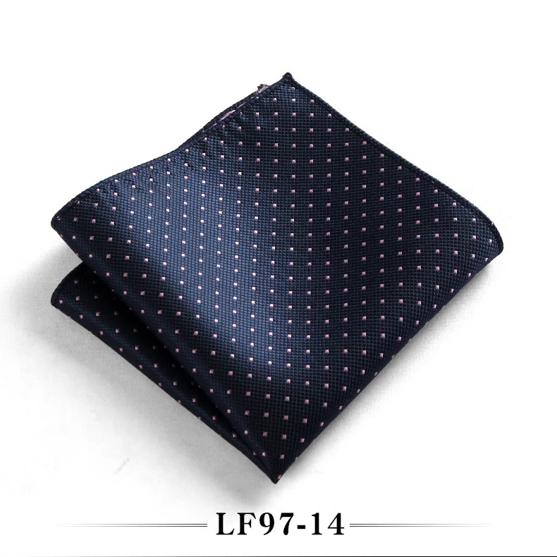 23cm Classic Polka Dot Men Pocket Square Formal Suit Handkerchief Groom Wedding Chest Scarf Black Red Blue Green Polyester Hanky
