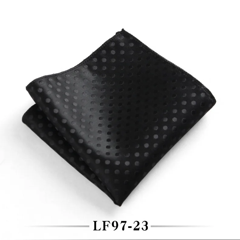 23cm Classic Polka Dot Men Pocket Square Formal Suit Handkerchief Groom Wedding Chest Scarf Black Red Blue Green Polyester Hanky