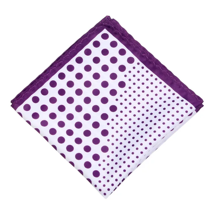 Men's Handkerchief for Paisley Artificial Silk Scarf For Man Dot Pocket Towel Square Scarf Chest Towel for Wedding Flower Print