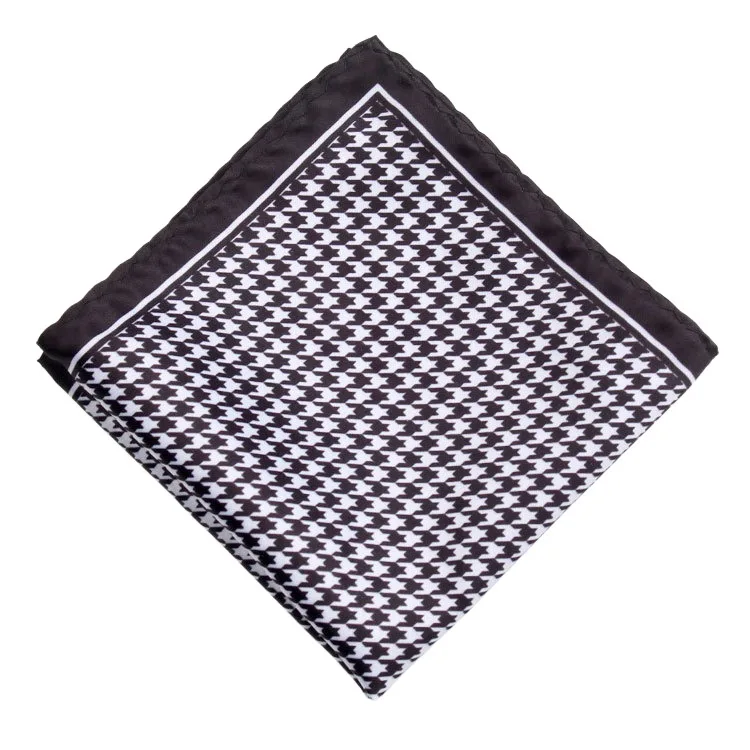 Men's Handkerchief for Paisley Artificial Silk Scarf For Man Dot Pocket Towel Square Scarf Chest Towel for Wedding Flower Print