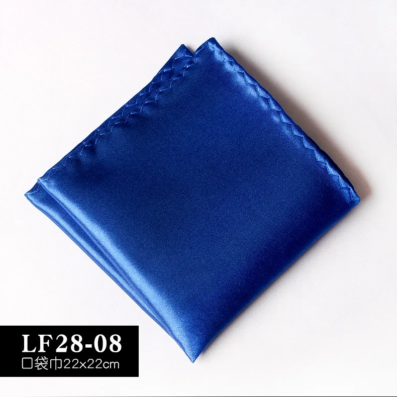Satin Handkerchief For Men Candy Color Mens Suits Pocket Square Business Chest Towel Hanky Suit Napkin Solid Blue Red Hankies