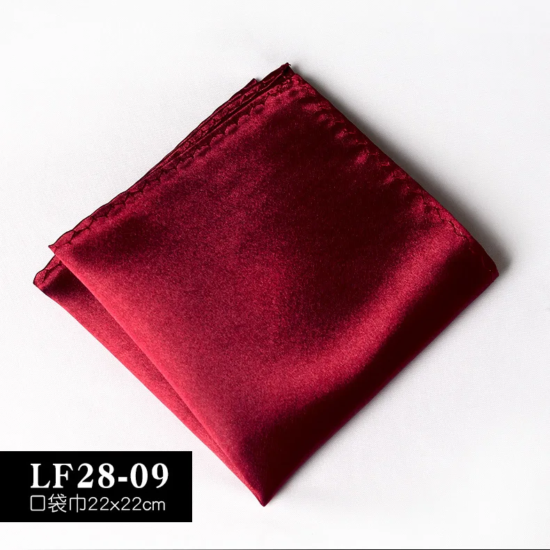 Satin Handkerchief For Men Candy Color Mens Suits Pocket Square Business Chest Towel Hanky Suit Napkin Solid Blue Red Hankies
