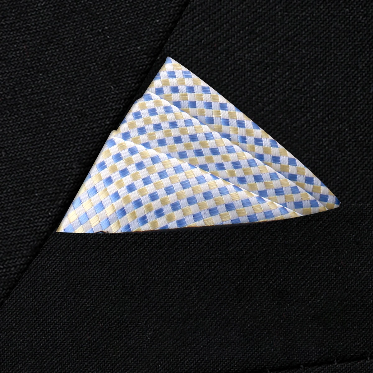 Pocket Square Silk High Grade New Style Handkerchief Men Black Suit Accessories Solid Men Handker Many Color Newest Fit Pockets