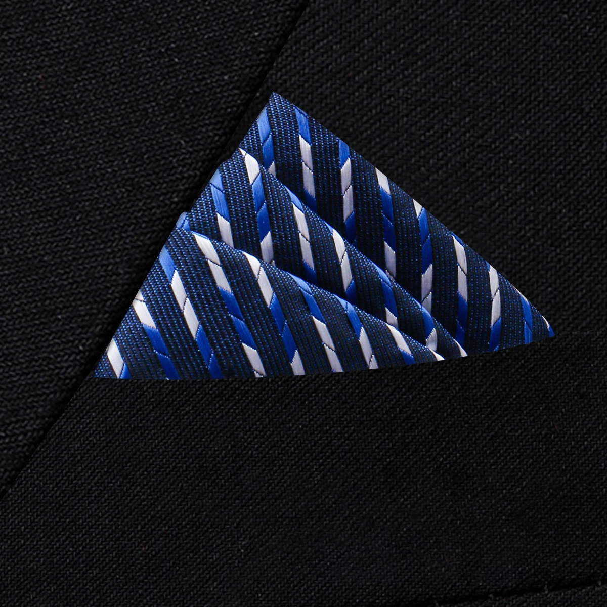 Pocket Square Silk High Grade New Style Handkerchief Men Black Suit Accessories Solid Men Handker Many Color Newest Fit Pockets