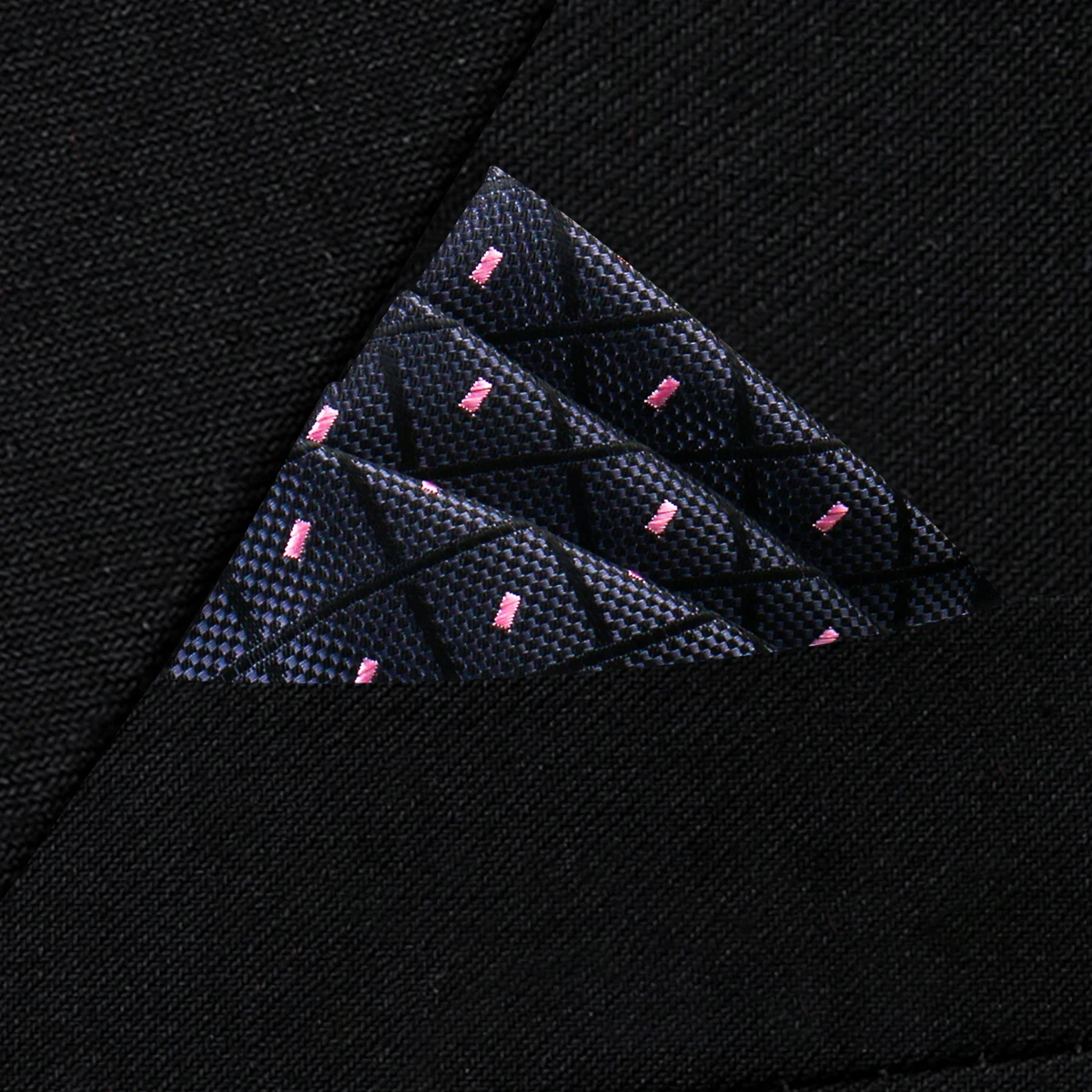 Pocket Square Silk High Grade New Style Handkerchief Men Black Suit Accessories Solid Men Handker Many Color Newest Fit Pockets