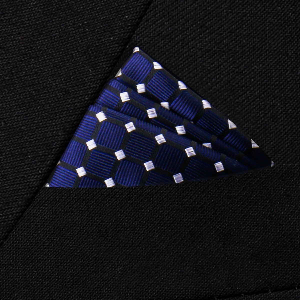 Pocket Square Silk High Grade New Style Handkerchief Men Black Suit Accessories Solid Men Handker Many Color Newest Fit Pockets