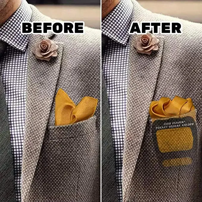 Pocket Squares Holder Handkerchief Keeper Organizer Man Prefolded Handkerchiefs For Men Gentlemen Suit Wearing Accessory