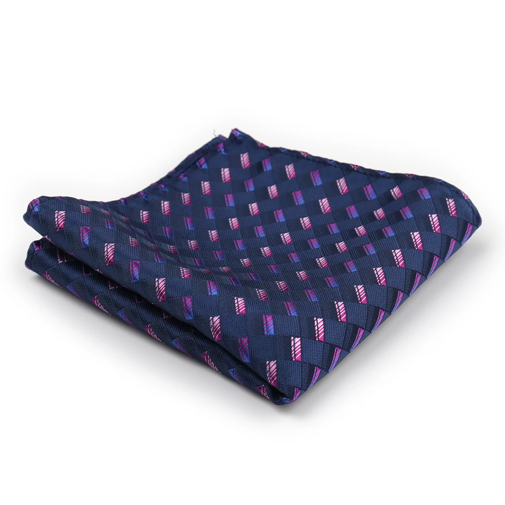 High Grade Brand Silk Kerchief Man Pocket Square Dark Blue Red Wine Handkerchief Suit Wedding Business Silk Suit Hanky Men Gifts