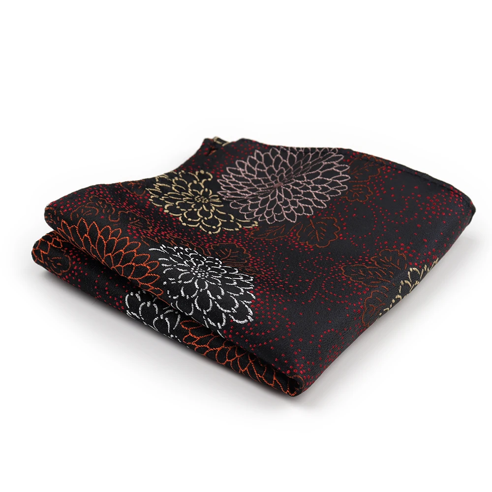 High Grade Brand Silk Kerchief Man Pocket Square Dark Blue Red Wine Handkerchief Suit Wedding Business Silk Suit Hanky Men Gifts