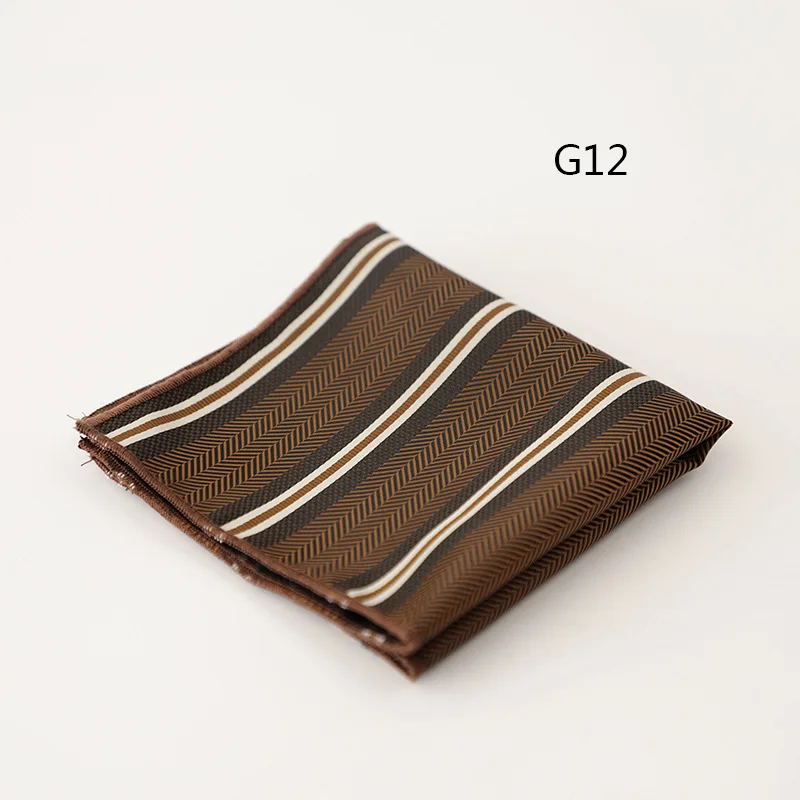 2025 New Luxury Formal Pocket Square Cartoon Horse Striped Green Handkerchief Polka Dot Polyester Hanky Wedding Party Suit Gift