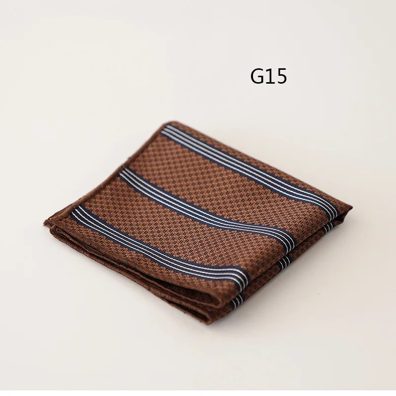 2025 New Luxury Formal Pocket Square Cartoon Horse Striped Green Handkerchief Polka Dot Polyester Hanky Wedding Party Suit Gift