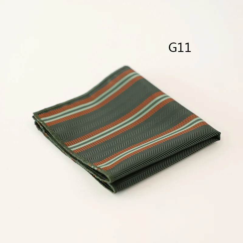 2025 New Luxury Formal Pocket Square Cartoon Horse Striped Green Handkerchief Polka Dot Polyester Hanky Wedding Party Suit Gift