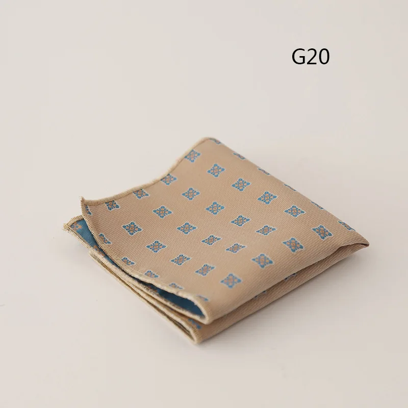 2025 New Luxury Formal Pocket Square Cartoon Horse Striped Green Handkerchief Polka Dot Polyester Hanky Wedding Party Suit Gift