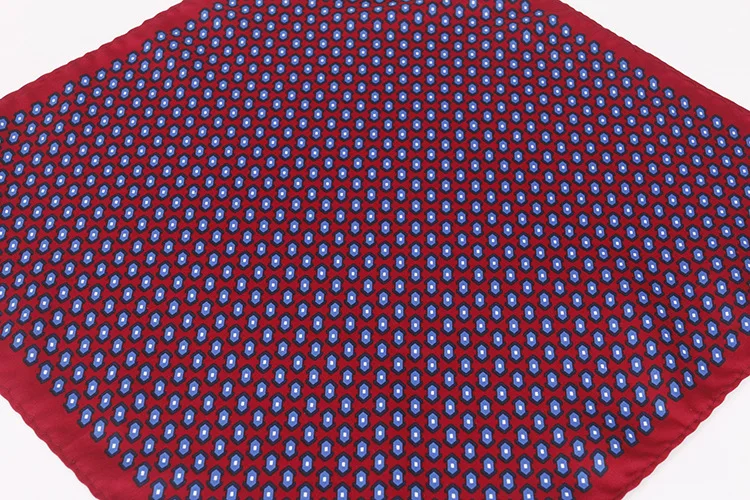 Fashion Large 32cm Silky Handkerchief Men Paisley Dots Floral Pocket Square Casual Soft Luxury White Hanky Wedding Suit Hankies