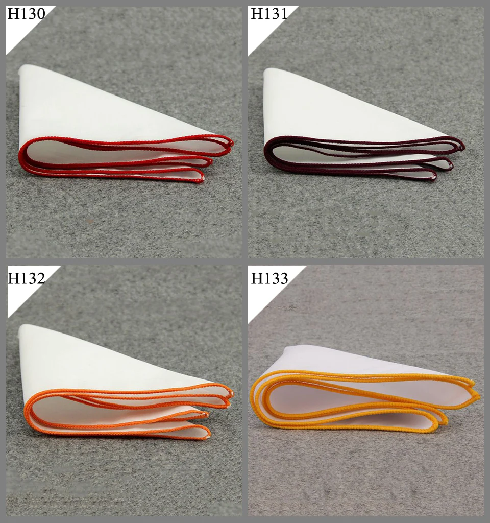 New Hanky Men's White Pocket Square Cotton Solid Color Handkerchief Chest Towel Prom Holiday Party Suit Hankies For Mens