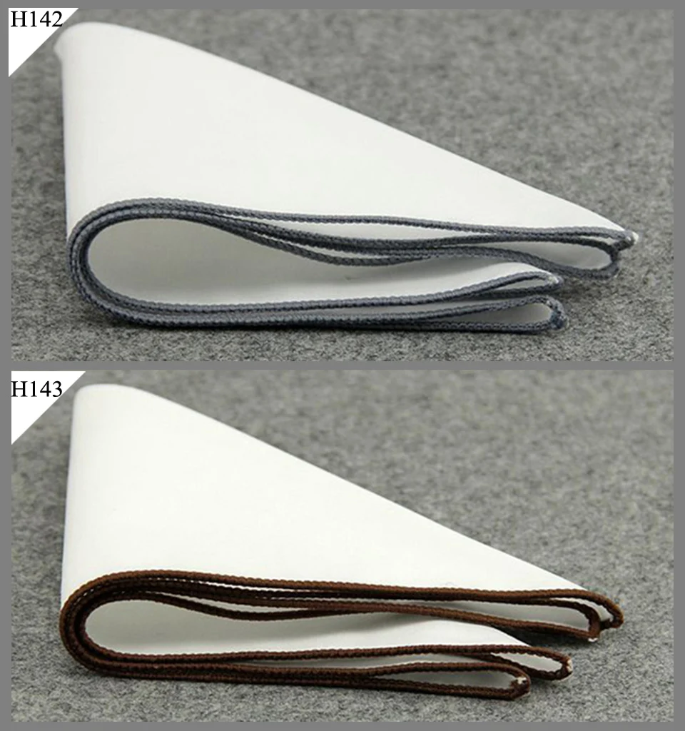 New Hanky Men's White Pocket Square Cotton Solid Color Handkerchief Chest Towel Prom Holiday Party Suit Hankies For Mens