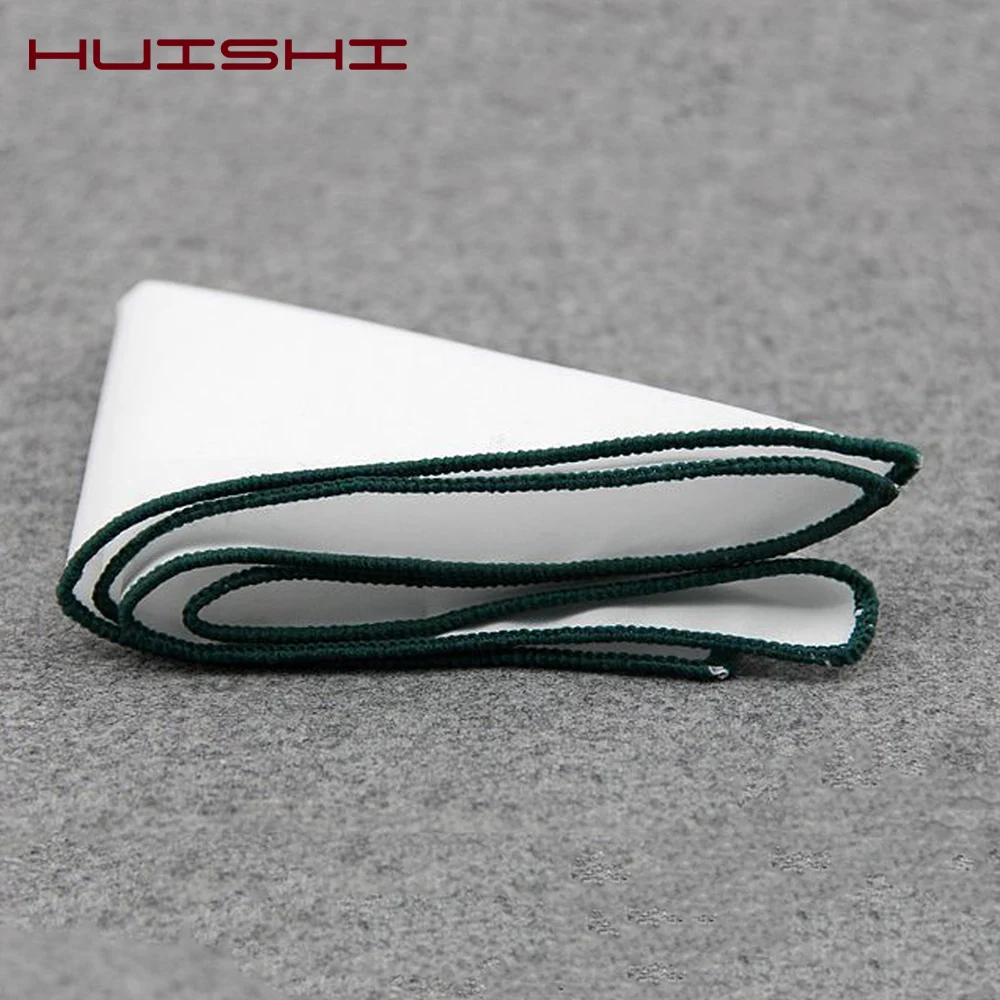 New Hanky Men's White Pocket Square Cotton Solid Color Handkerchief Chest Towel Prom Holiday Party Suit Hankies For Mens
