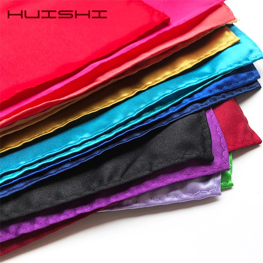 HUISHI Solid Handkerchief Vintage Fashion Party Pocket Hanky For Suit Men's Handkerchief Groomsmen Pocket Square Hanker