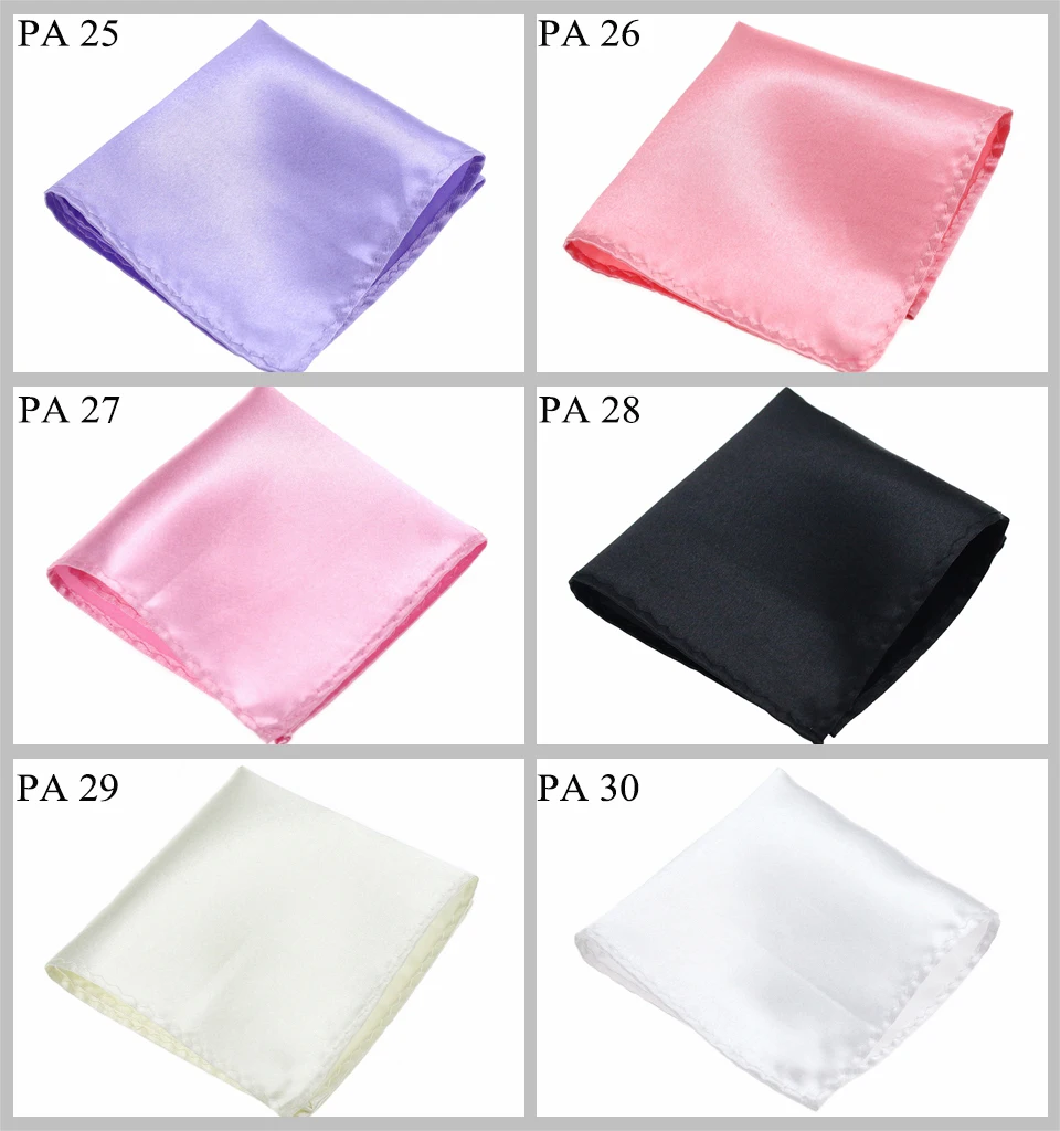 HUISHI Solid Handkerchief Vintage Fashion Party Pocket Hanky For Suit Men's Handkerchief Groomsmen Pocket Square Hanker