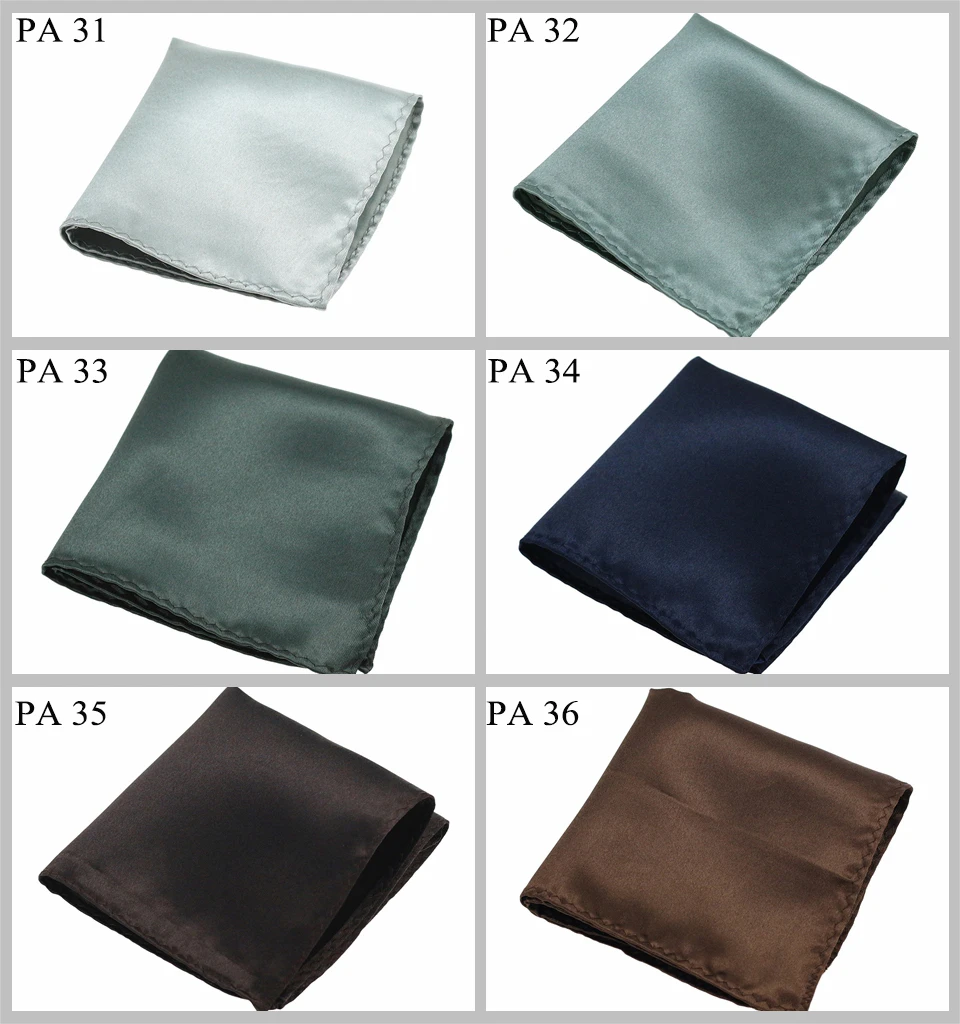 HUISHI Solid Handkerchief Vintage Fashion Party Pocket Hanky For Suit Men's Handkerchief Groomsmen Pocket Square Hanker