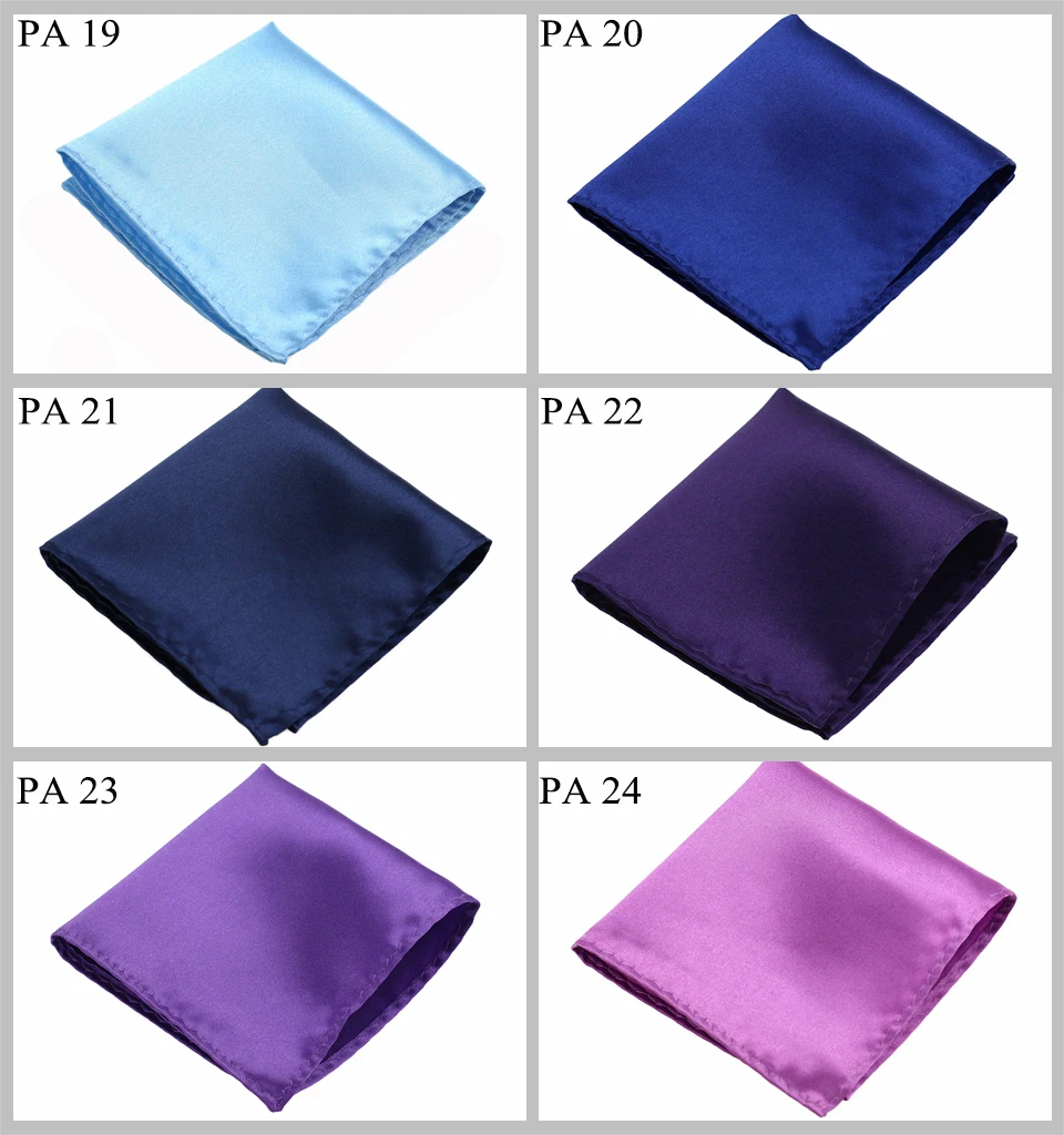 HUISHI Solid Handkerchief Vintage Fashion Party Pocket Hanky For Suit Men's Handkerchief Groomsmen Pocket Square Hanker