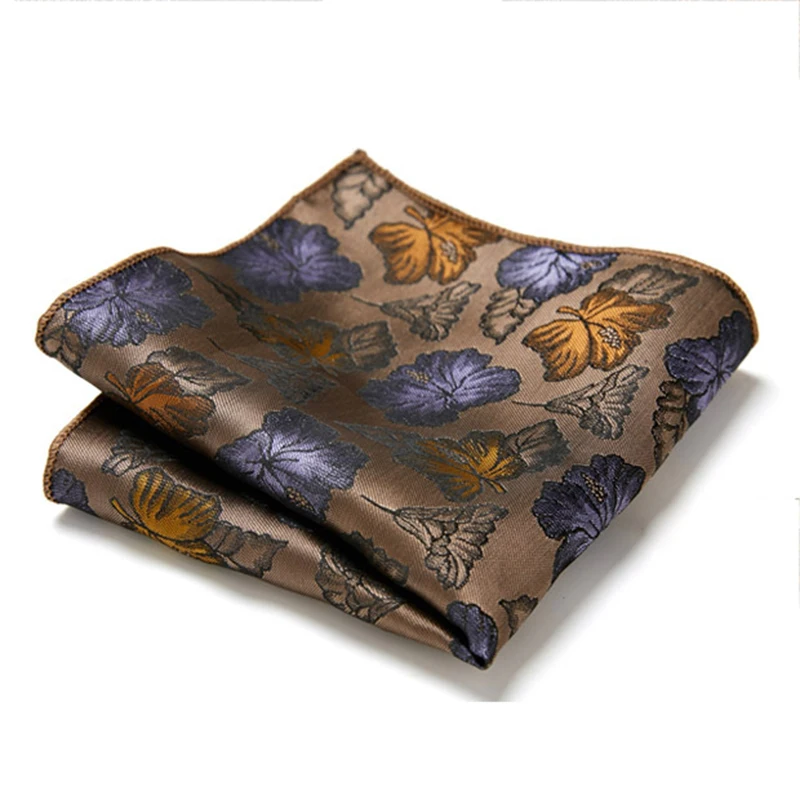 Paisley Hanky Floral Pocket Square Fit Men Suits Wedding Party Fashion Business Handkerchief Navy Blue Pocket Hanky Red Square