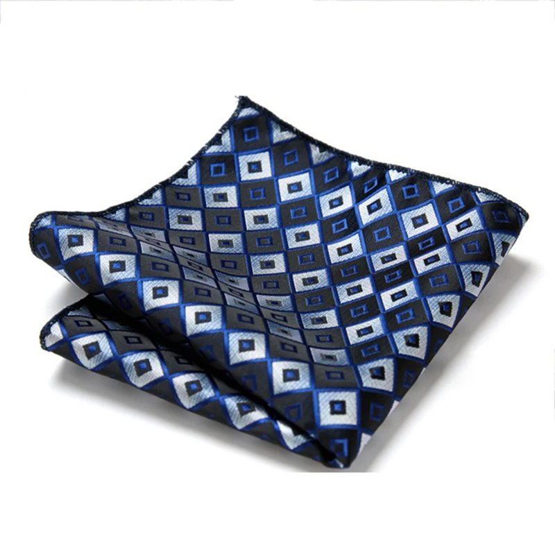 Paisley Hanky Floral Pocket Square Fit Men Suits Wedding Party Fashion Business Handkerchief Navy Blue Pocket Hanky Red Square