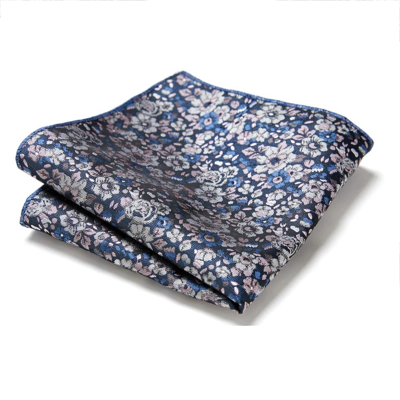 Paisley Hanky Floral Pocket Square Fit Men Suits Wedding Party Fashion Business Handkerchief Navy Blue Pocket Hanky Red Square